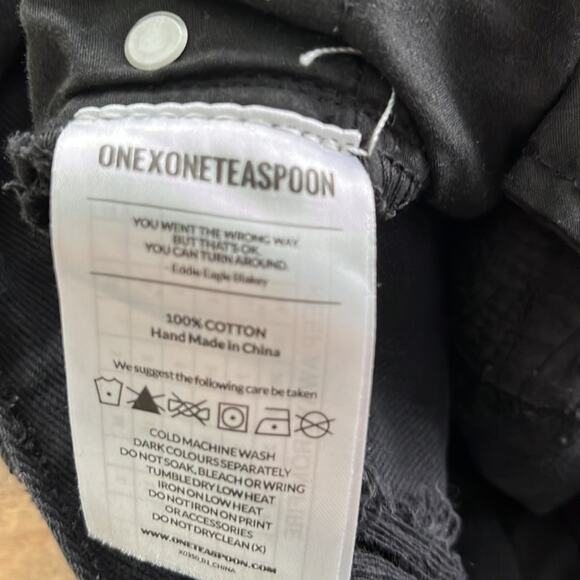 One X OneTeaspoon Black Hawks Denim Shorts Size 24 - Picture 6 of 11